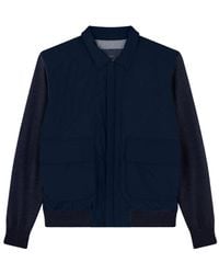 Paul & Shark - Hybrid-Reißverschlusshemdjacke Aus Wolle, Seide Und Typhoon Silk, Mann, Größe - Lyst