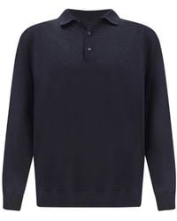 Paul & Shark - Cashmere And Silk Polo Shirt - Lyst