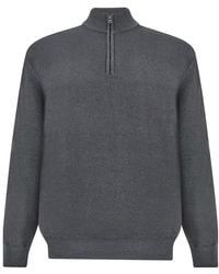 Paul & Shark - Garment-Dyed Half-Zip Wool Sweater - Lyst