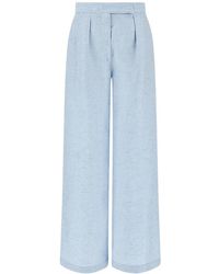 Paul & Shark - Wide Leg Linen Trousers - Lyst