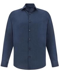 Paul & Shark - Garment‑Dyed Cotton Voile Shirt - Lyst