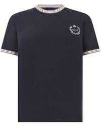 Paul & Shark - X-Soft Cotton Jersey T-Shirt With Heraldic Embroidery - Lyst
