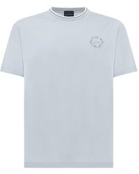 Paul & Shark - Aqua Touch Cotton T-Shirt With Heraldic Embroidery - Lyst