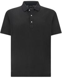 Paul & Shark - Double Mercerised Cotton Jersey Polo Shirt With Shark Fin Embroidery - Lyst