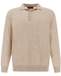 Paul & Shark - Cashmere And Silk Polo Shirt - Lyst