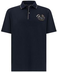 Paul & Shark - X-Soft Interlock Cotton Polo With International Sailing Club Embroidery - Lyst