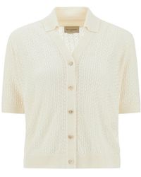 Paul & Shark - Linen Open Stitch Knit Cardigan - Lyst