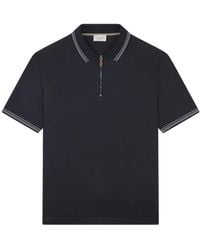 Paul & Shark - X-Soft Interlock Cotton Polo Shirt With Striped Profiles - Lyst