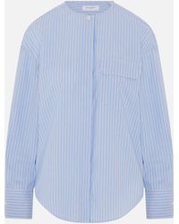 Equipment Sigourney Blue/white Striped Cotton Shirt - Multicolor
