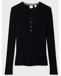 Paul Smith - Cable Knit Long-Sleeve Top - Lyst
