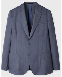 Paul Smith - Stone Linen Patch-Pocket Unlined Blazer - Lyst