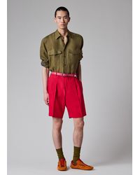 Paul Smith - Fuchsia Linen Tailored Shorts - Lyst