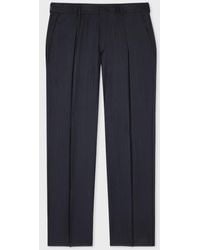 Paul Smith - Dark Pinstripe Wool Pleated Trousers - Lyst