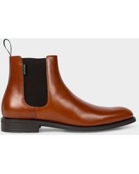 PS by Paul Smith - Tan Leather 'cedric' Boots Brown - Lyst