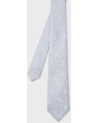 Paul Smith - Light Tonal Floral Silk Tie - Lyst