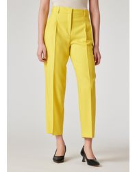 Paul Smith - Wool Hopsack Pleated Trousers - Lyst