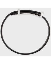 Paul Smith - Signature Buckle Leather Bracelet - Lyst