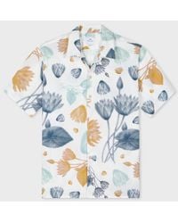 Paul Smith - 'Half Tone Floral' Cotton Short-Sleeve Shirt - Lyst