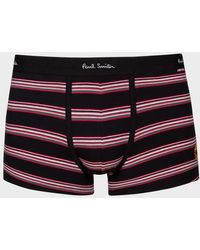 Paul Smith & Manchester United - Black Stripe Low-rise Boxer Briefs - Red