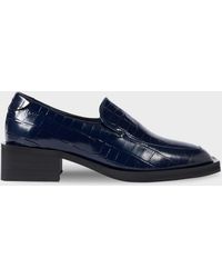 Paul Smith - Croc-Embossed 'Tavira' Block Heel Loafers - Lyst