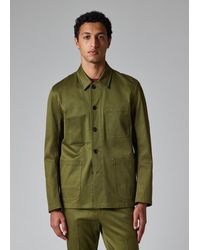 Paul Smith - Khaki Cotton-Twill Chore Jacket - Lyst