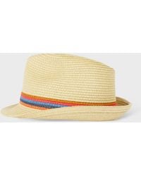 Paul Smith - 'Artist Stripe' Trim 'Trilby' Hat - Lyst