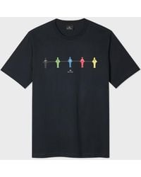Paul Smith - Dark 'Table Football' Print T-Shirt - Lyst