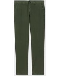 PS by Paul Smith - Tapered-fit Dark Green Organic Cotton-stretch Chinos - Lyst