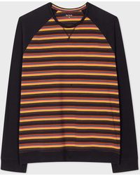 Paul Smith - 'artist Stripe' Jersey Cotton-blend Sweatshirt Multicolour - Lyst