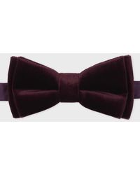 Paul Smith - Burgundy Velvet Pre-Tied Bow Tie - Lyst