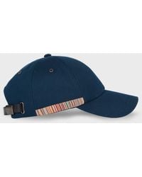 Paul Smith - 'Signature Stripe' Trim Baseball Cap - Lyst