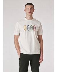 Paul Smith - Ecru 'Wheels' Print T-Shirt - Lyst