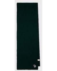 Paul Smith - Dark 'Zebra' Lambswool Ribbed Knit Scarf - Lyst