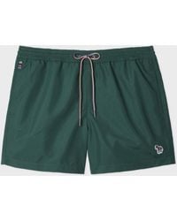Paul Smith - Dark Zebra Logo Swim Shorts - Lyst