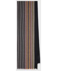 Paul Smith - Viscose-Wool 'Signature Stripe' Edge Scarf - Lyst