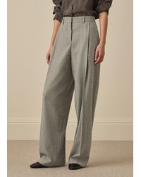 Paul Smith - Chalk Stripe Wool-Blend Wide-Leg Trousers - Lyst