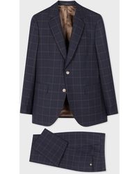 Paul Smith - The Bloomsbury - Easy-fit Navy Check Wool Suit Blue - Lyst