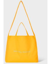 Paul Smith - Cotton-Canvas Quote Tote Bag - Lyst