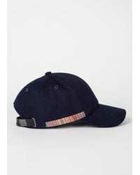 Paul Smith - 'Signature Stripe' Trim Cotton Baseball Cap - Lyst