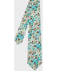 Paul Smith - 'Roses' Print Cotton Tie - Lyst