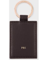 Paul Smith - Calf Leather Monogrammed Keyring - Lyst