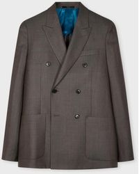 Paul Smith - Tailored-Fit Double-Breasted Melange Check Wool Blazer - Lyst