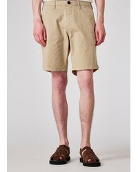 Paul Smith - Light Tan Cotton-Twill 'Broad Stripe Zebra' Shorts - Lyst