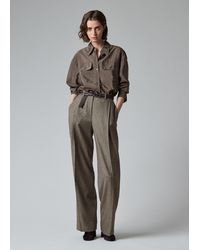 Paul Smith - Chalk Stripe Wool-Blend Wide-Leg Trousers - Lyst