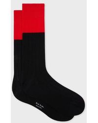 Paul Smith - Cotton-Blend Colour Block Socks - Lyst