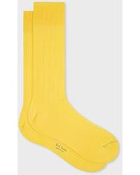 Paul Smith - Ribbed Cotton-Blend Socks - Lyst