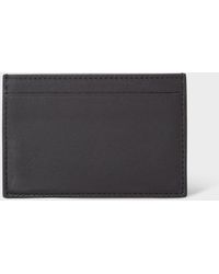 Paul Smith - Black Leather Monogrammed Credit Card Holder - Lyst