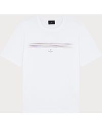 Paul Smith - Organic Cotton 'Blur Stripe' T-Shirt - Lyst