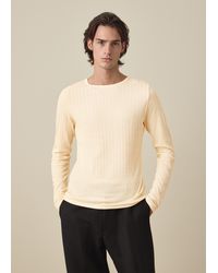 Paul Smith - Cotton-Linen Ribbed Longsleeve T-Shirt - Lyst