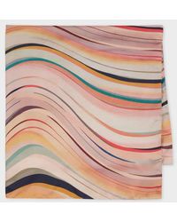 Paul Smith - 'Dusky Swirl' Silk Square Scarf - Lyst